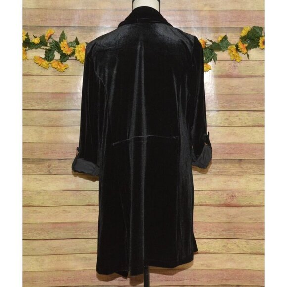 JL Jules & Leopold Jacket Women’s M Black Velvet Evening Wear Mid Length MINT - Picture 7 of 11